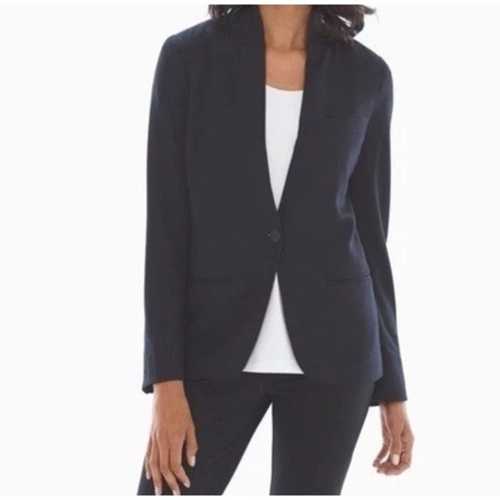 NEW Soma Divine Terry Knit Blazer Jacket 2XL Black Style Essentials 570237844